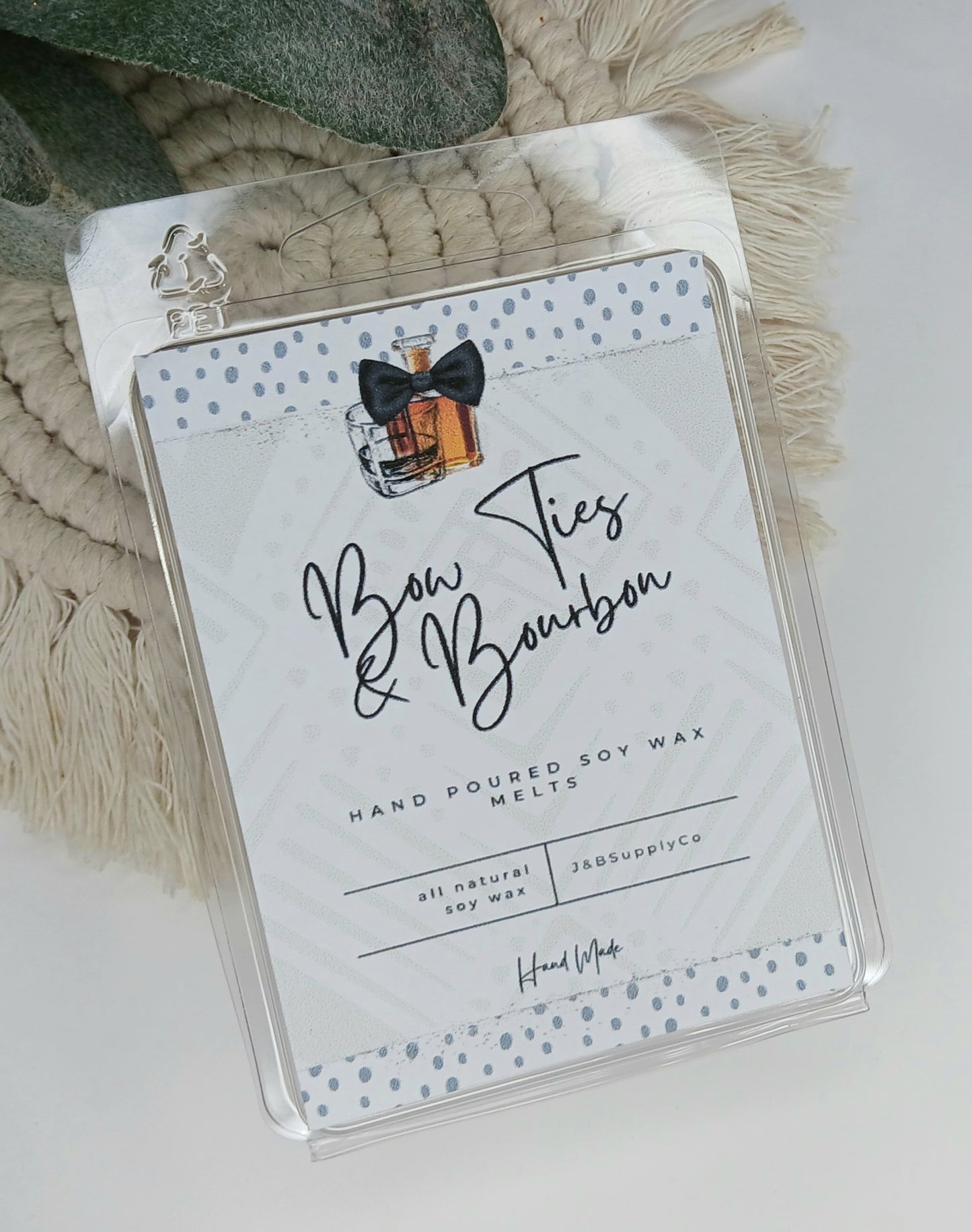 Bow Ties & Bourbon Scented 2.5oz Soy Wax Melt Bar
