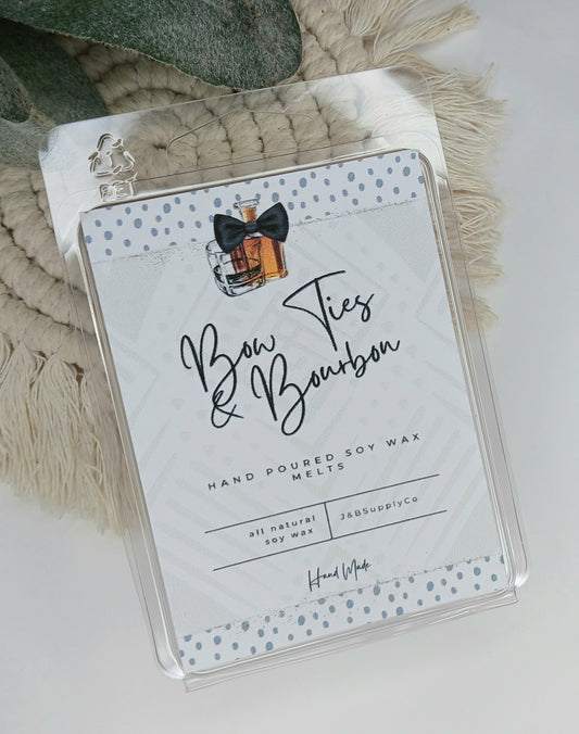 Bow Ties & Bourbon Scented 2.5oz Soy Wax Melt Bar