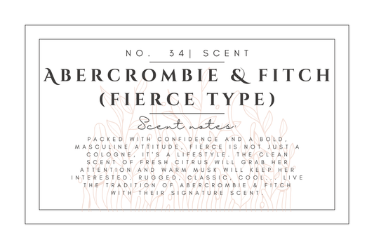 #34- Abercrombie & Fitch (fierce type) Pre-scented beads