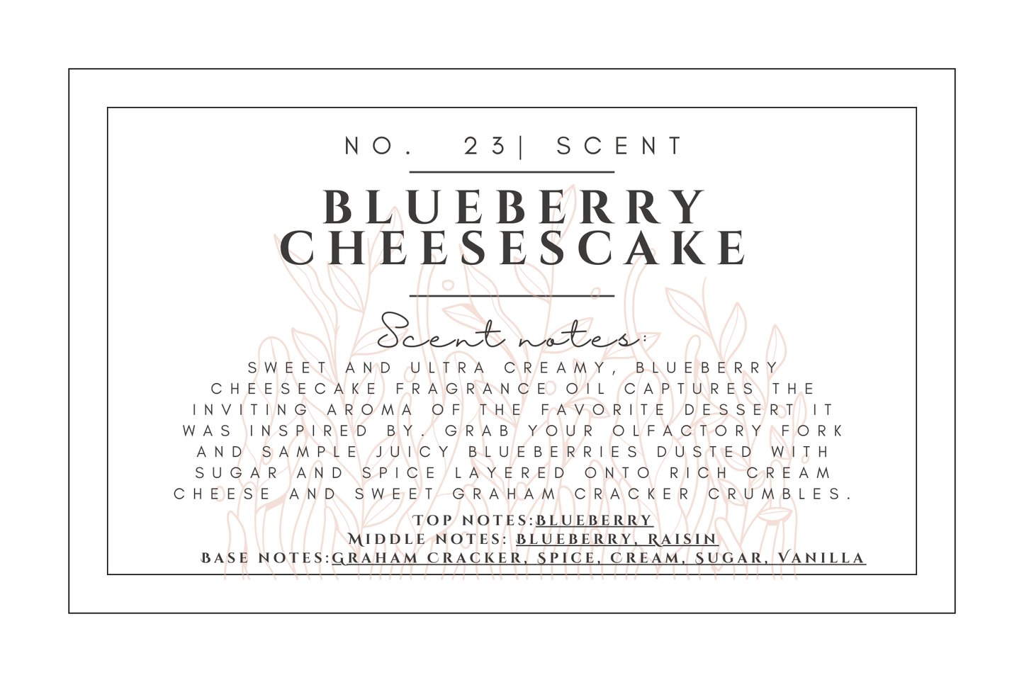#23- Blueberry Cheesecake Premium scented beads