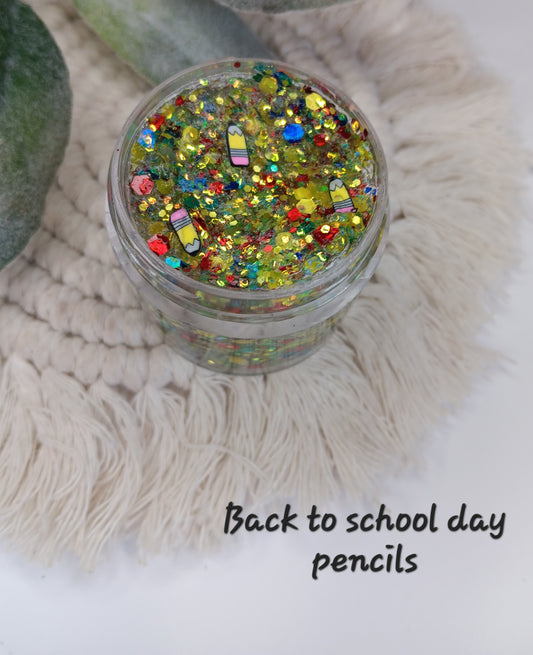 Back To School Day Pencils Hair/Body Glitter Gel~ wholesale buyers read description