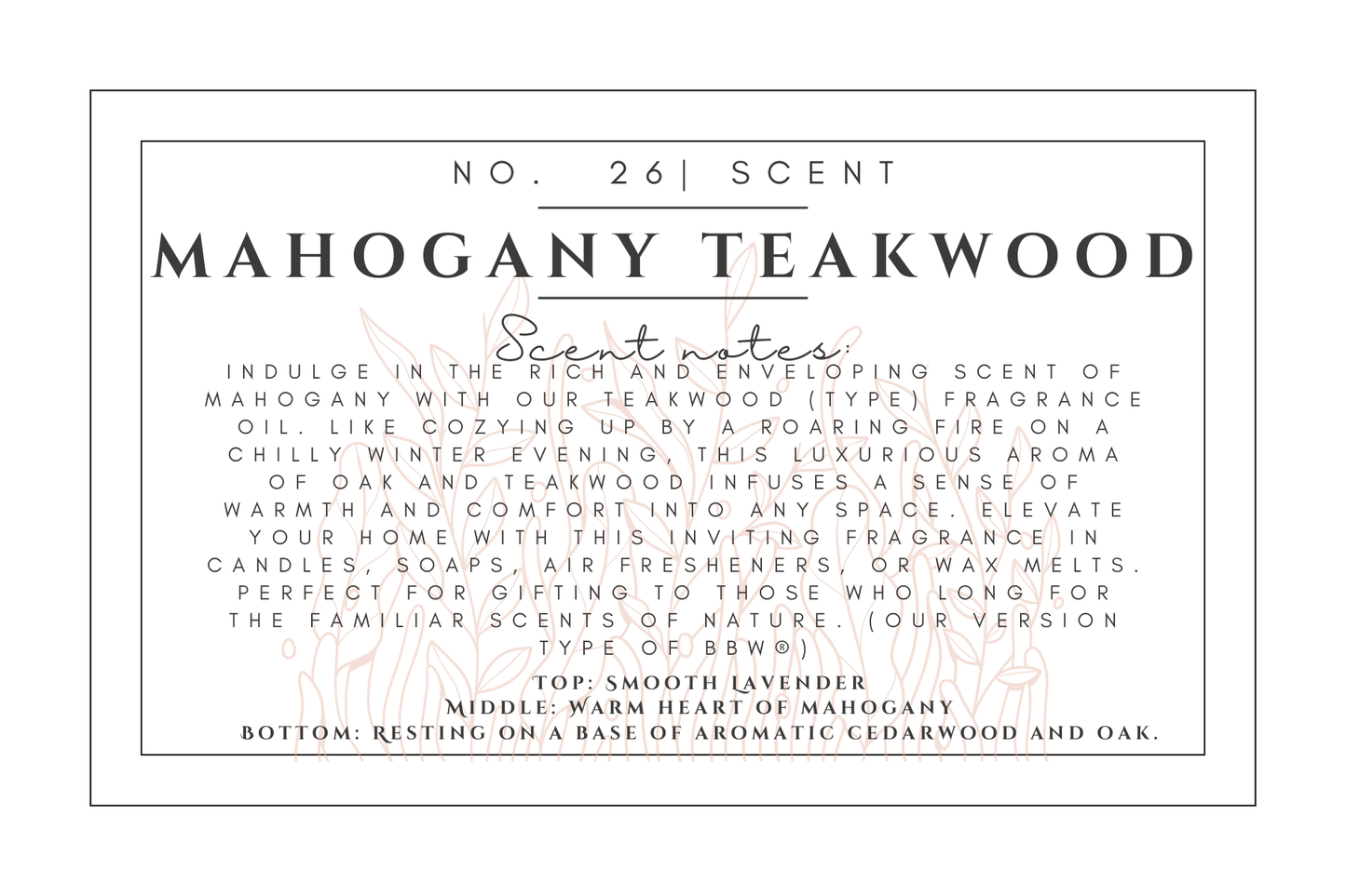 #26- Mahogany Teakwood premium scented beads